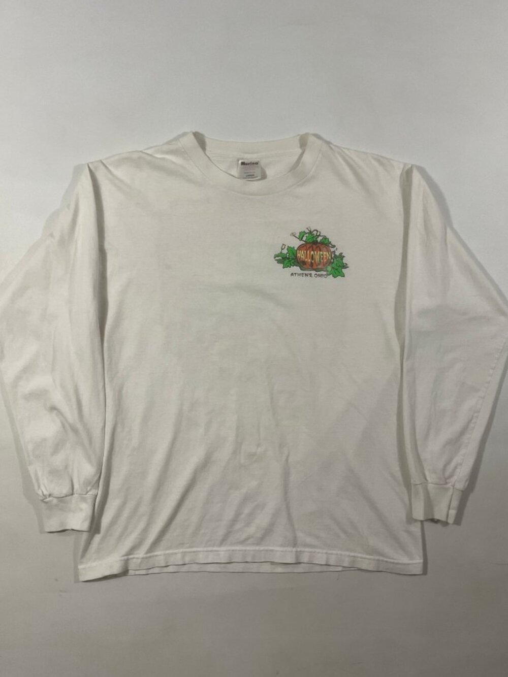 Vintage Murina Halloween Athens Ohio Bootleg Cartoon Long Sleeve Tee Large